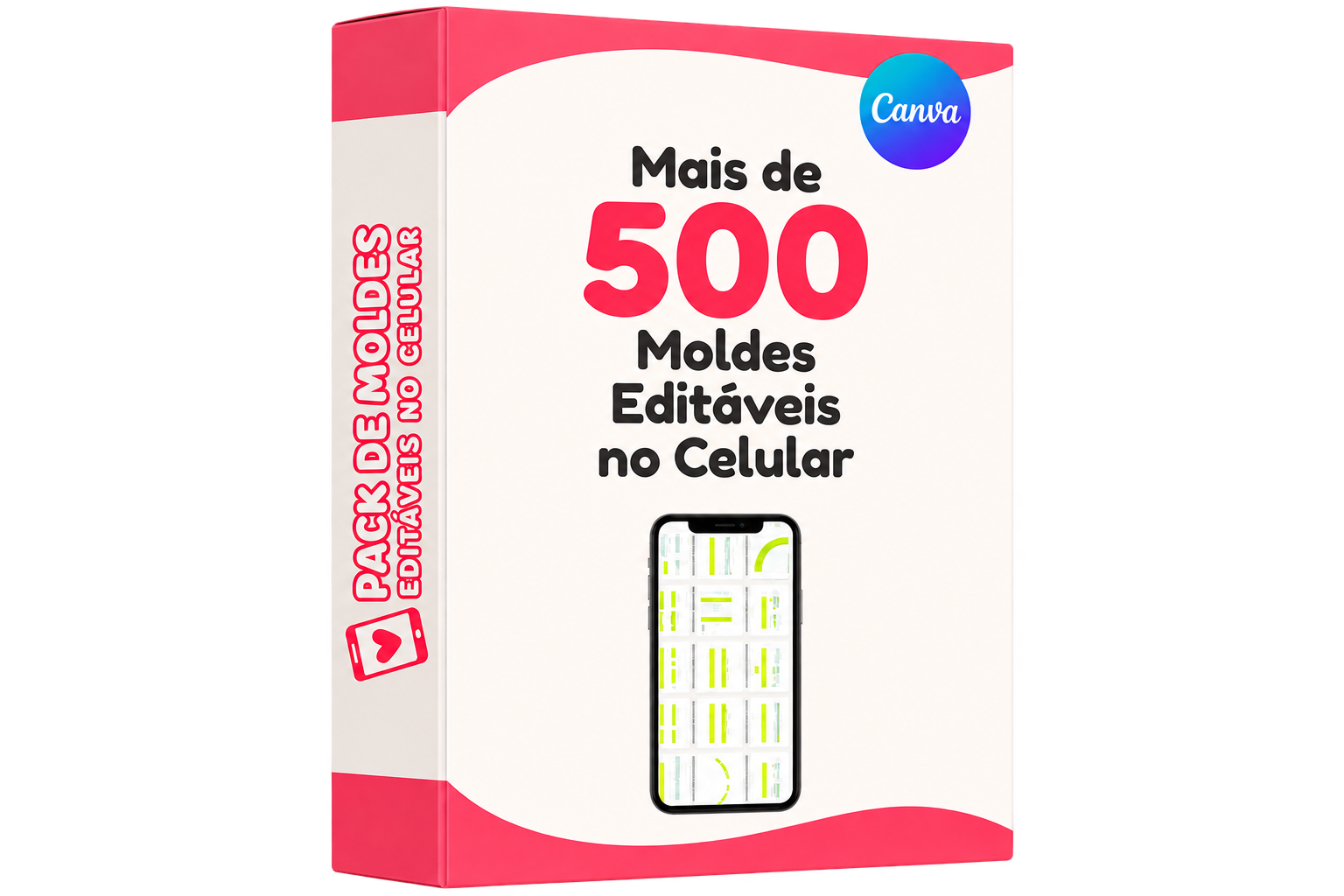 Pack de moldes editáveis no celular